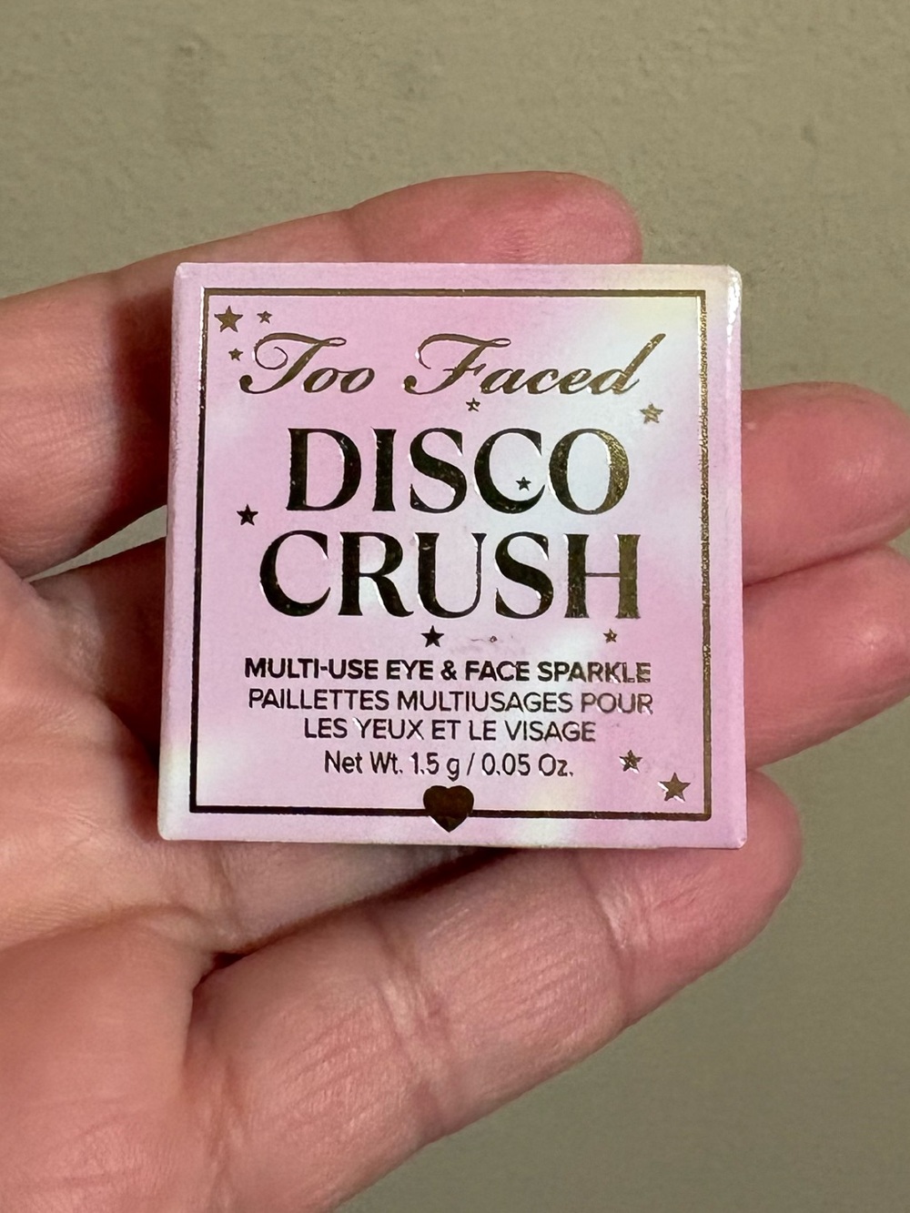 Too Faced Disco Crush Multi-Use Eye & Face Sparkle - MYSTIC PINK Brand New .